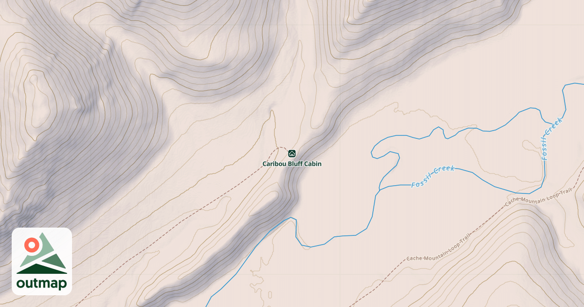Map of Caribou Bluff Cabin