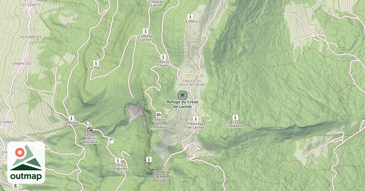 Map of Refuge du Creux de Lachat