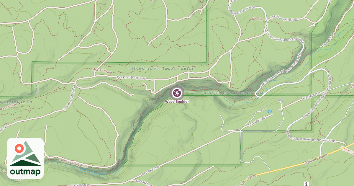 Map of Wave Boulder