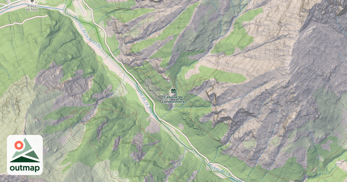 Map of Cabane de Londonnière