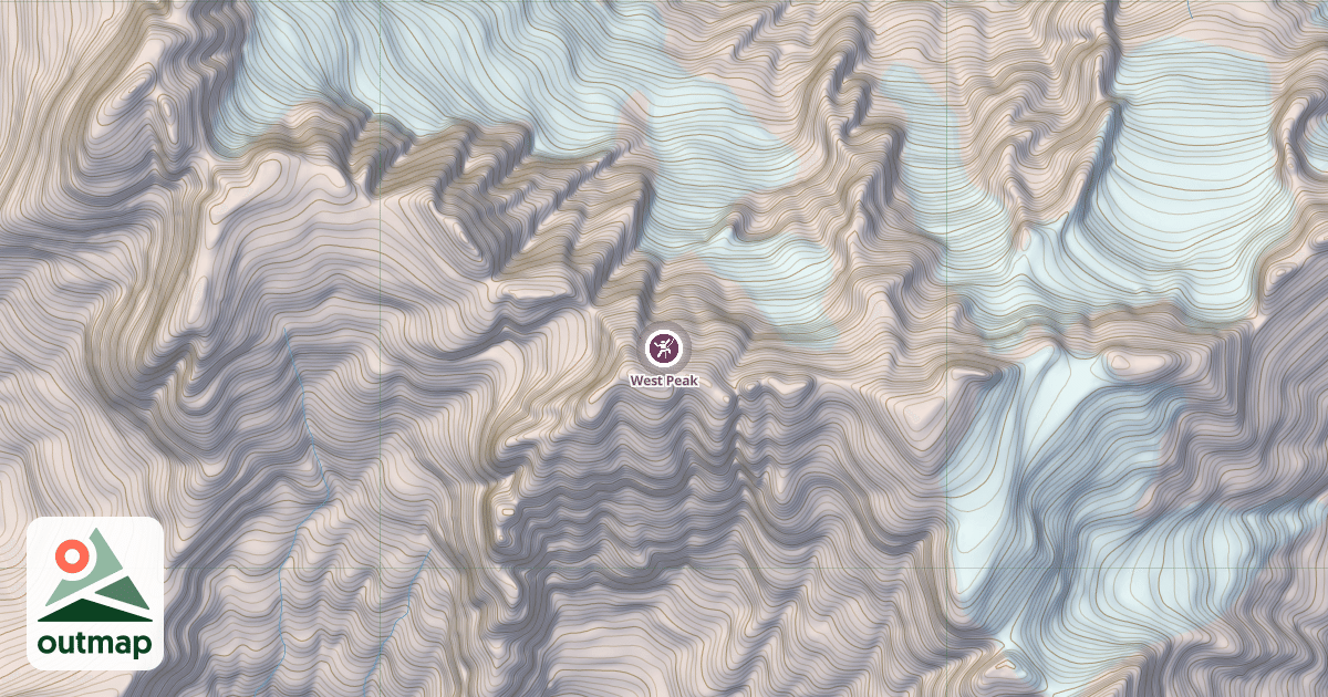 Map of West Peak
