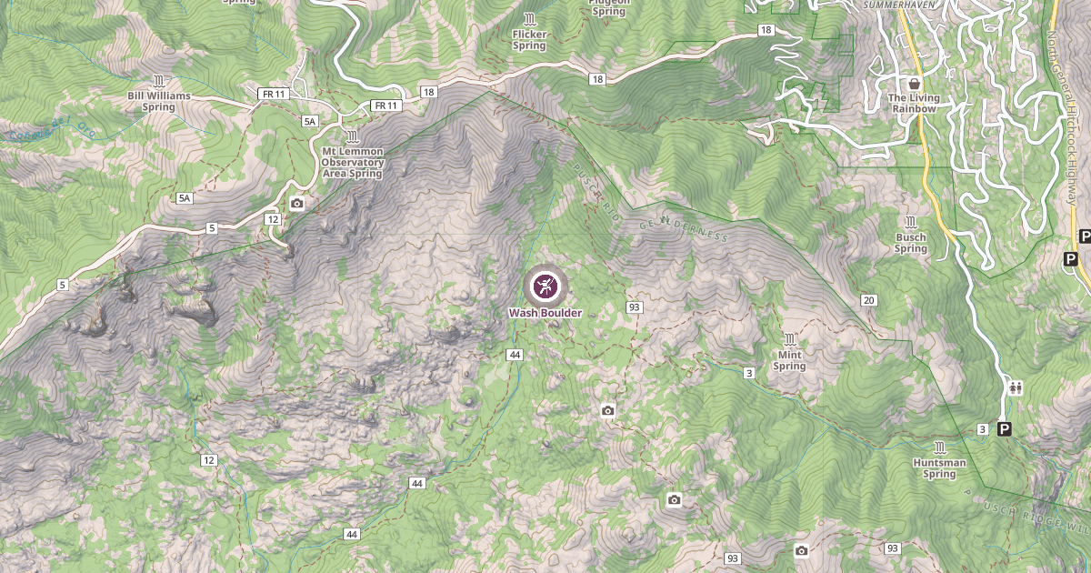 Map preview of Wash Boulder