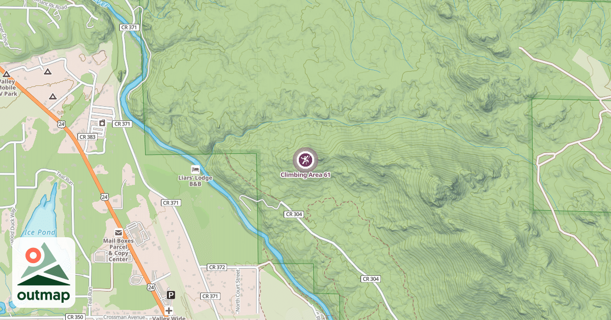Map of Climbing Area 61