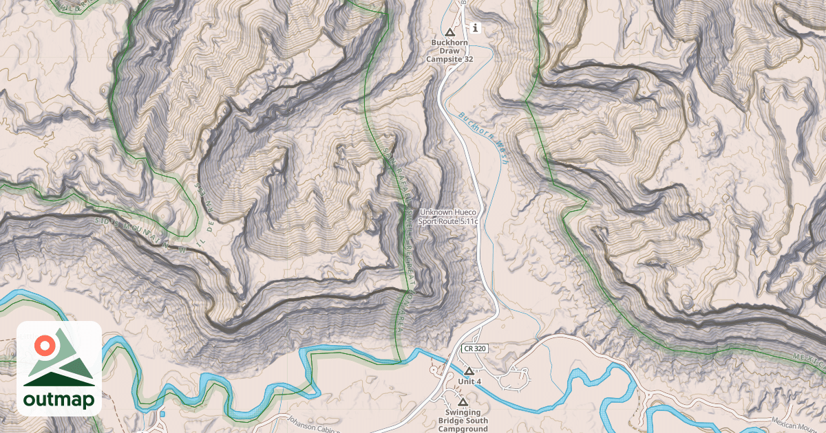 Map of Unknown Hueco Sport Route