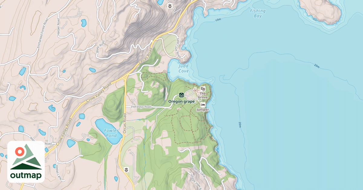 Map of Oregon grape
