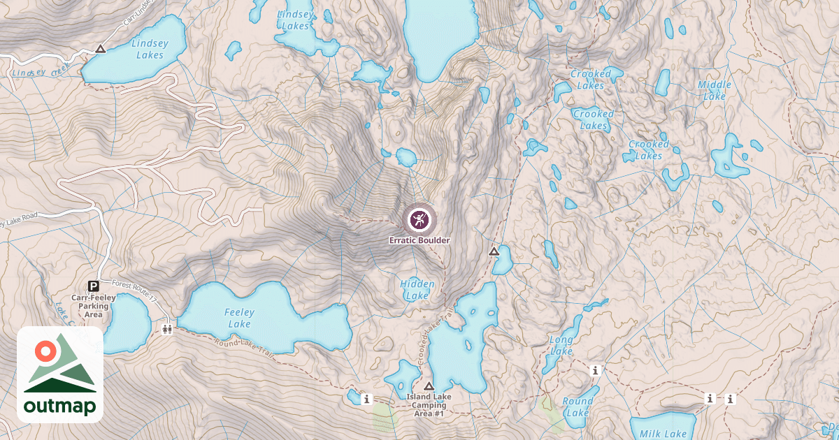 Map of Erratic Boulder