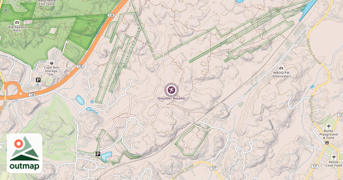 Map of Shoulder Boulder