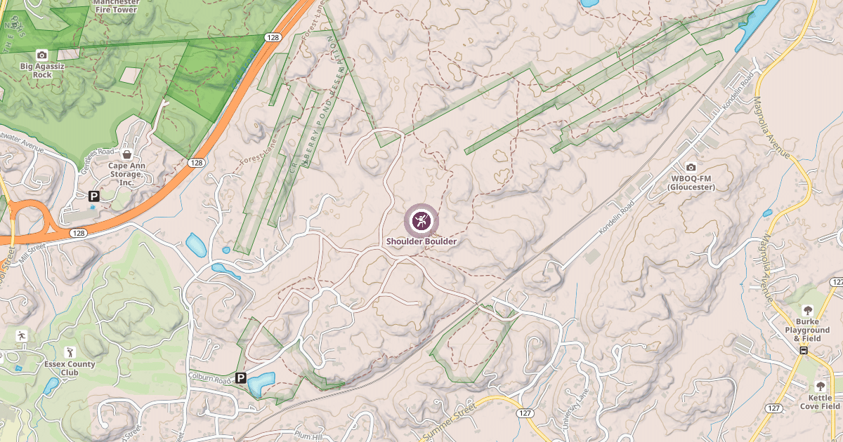 Map preview of Shoulder Boulder