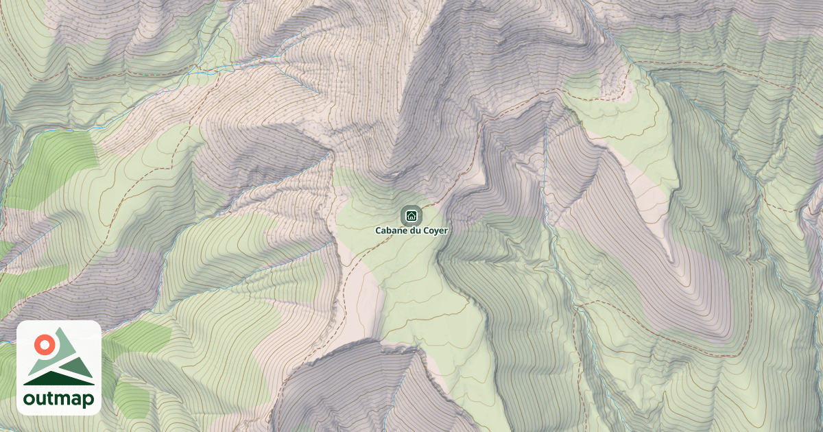 Map of Cabane du Coyer