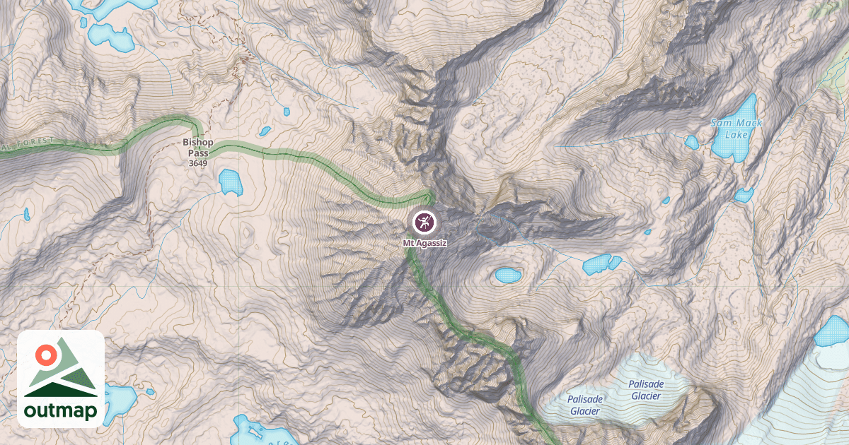 Map of Mt Agassiz