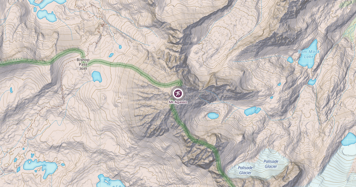Map preview of Mt Agassiz