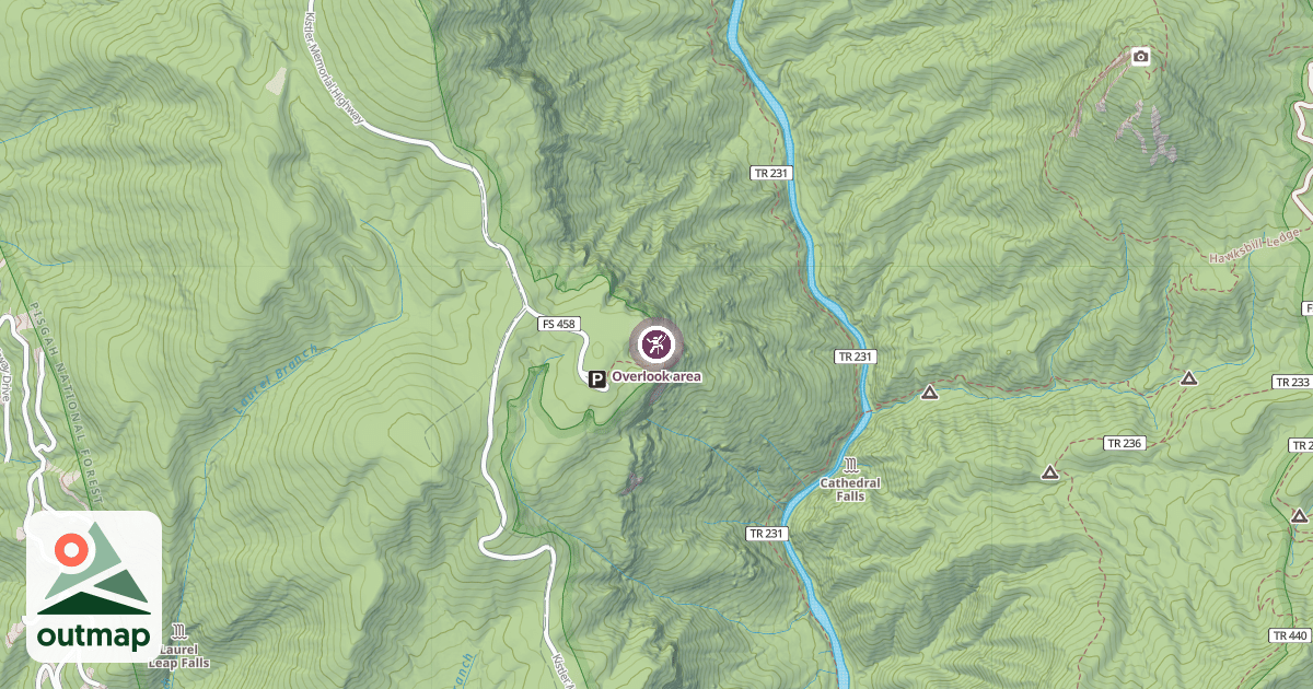 Map of Overlook area
