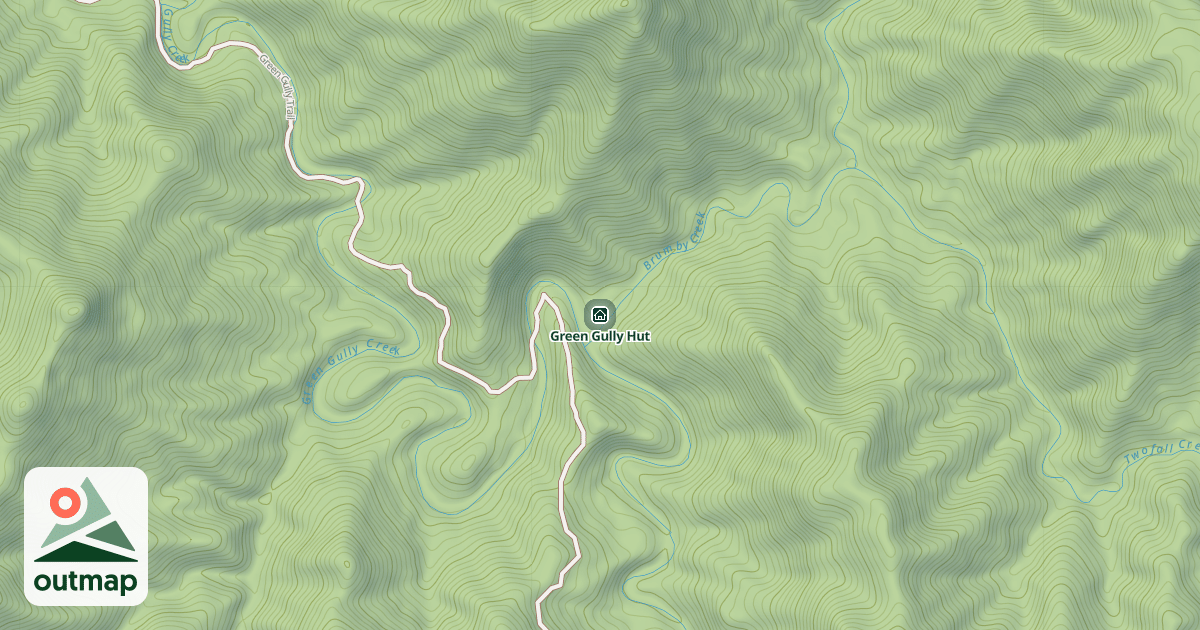 Map of Green Gully Hut