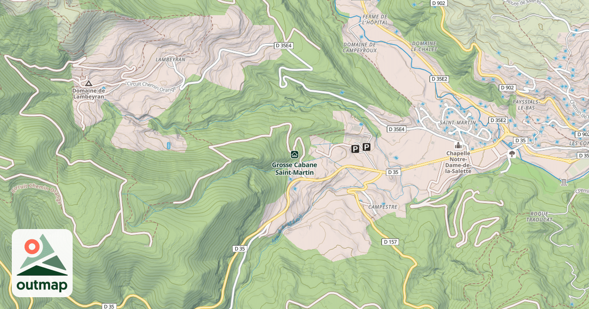 Map of Grosse Cabane Saint-Martin