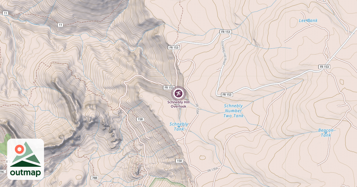 Map of Schnebly Hill Overlook