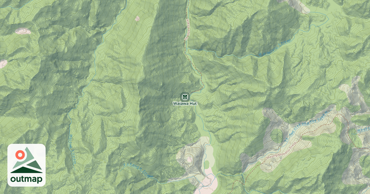 Map of Waiawa Hut