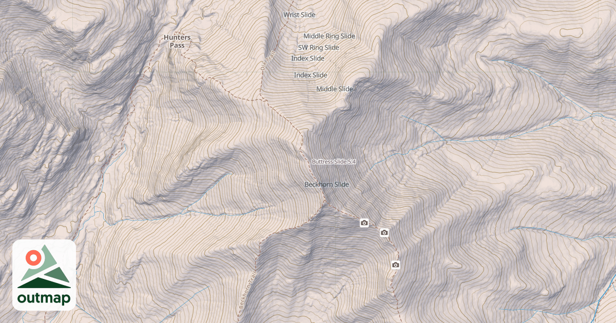 Map of Buttress Slide