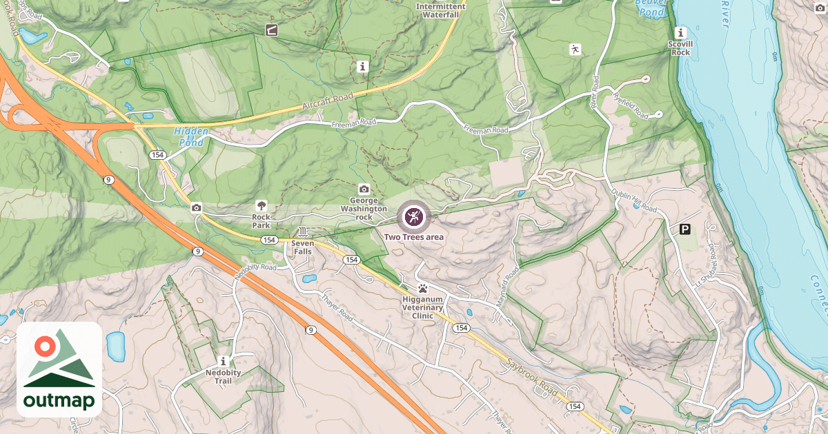 Map of Two Trees area