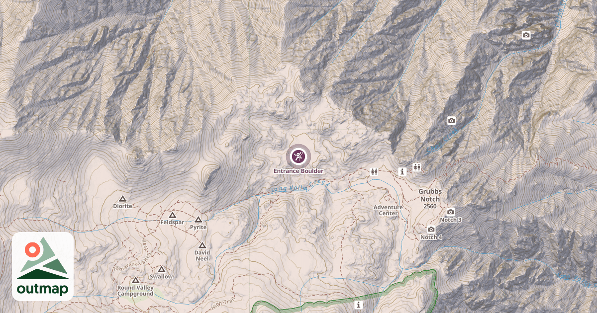 Map of Entrance Boulder