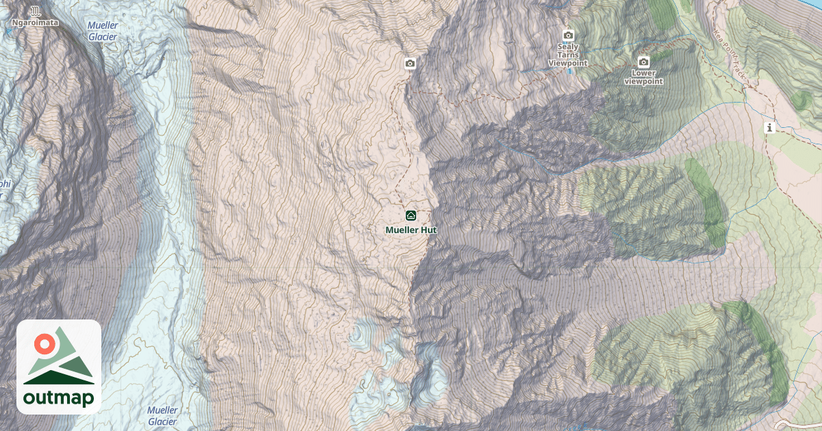 Map of Mueller Hut