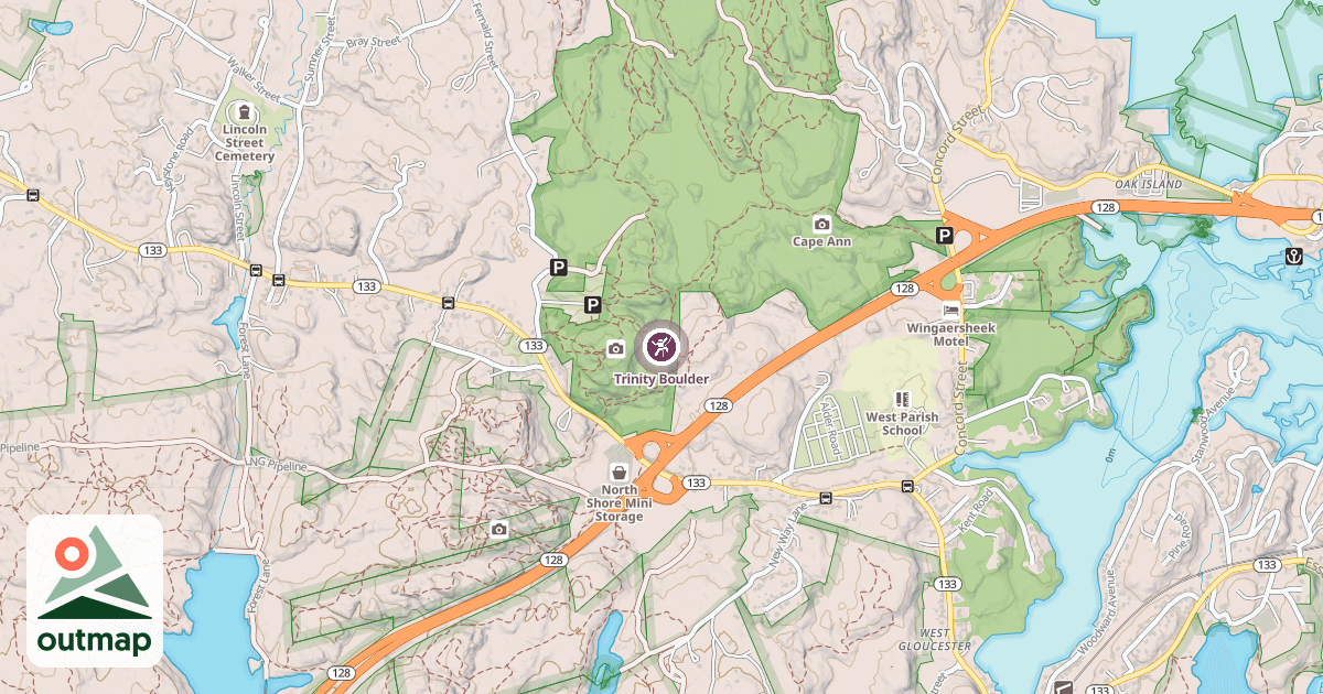 Map of Trinity Boulder