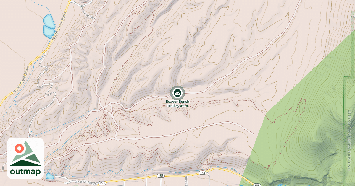 Map of Beaver Bench Trail System