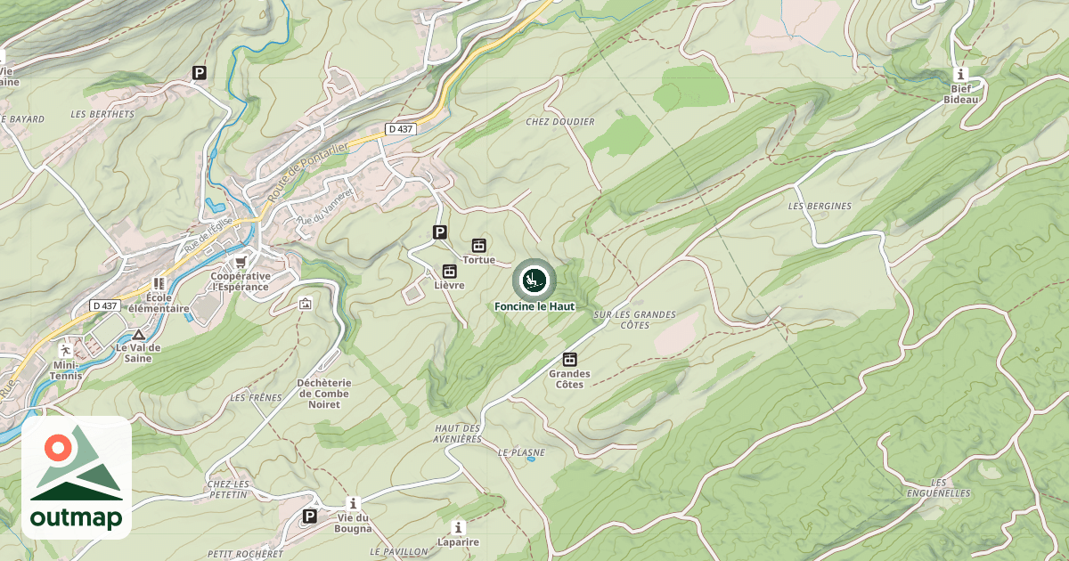 Map of Foncine le Haut