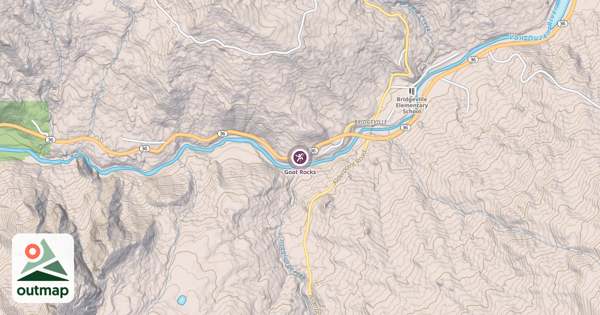 Map of Goat Rocks
