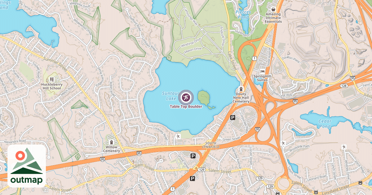 Map of Table Top Boulder