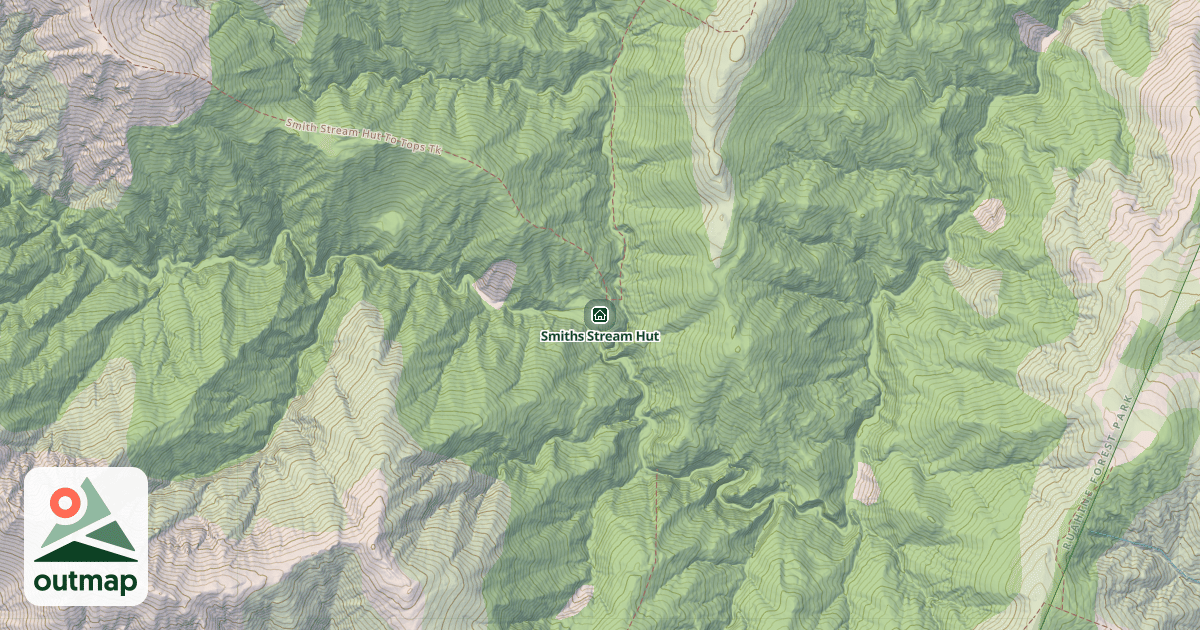 Map of Smiths Stream Hut