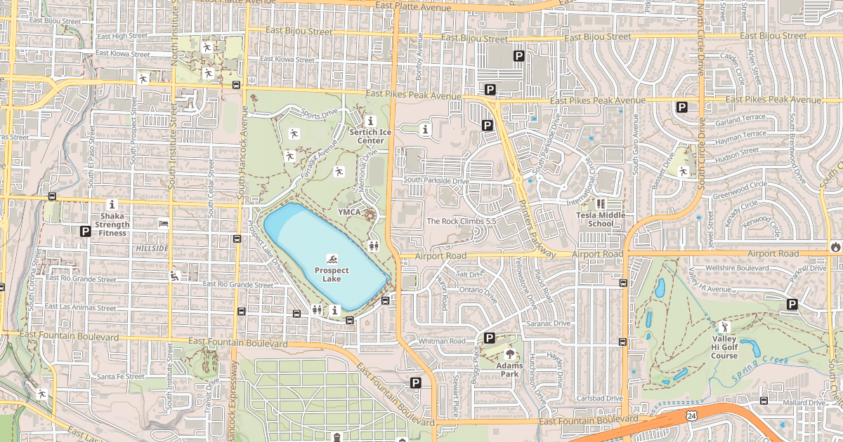 Map preview of The Rock Climbs