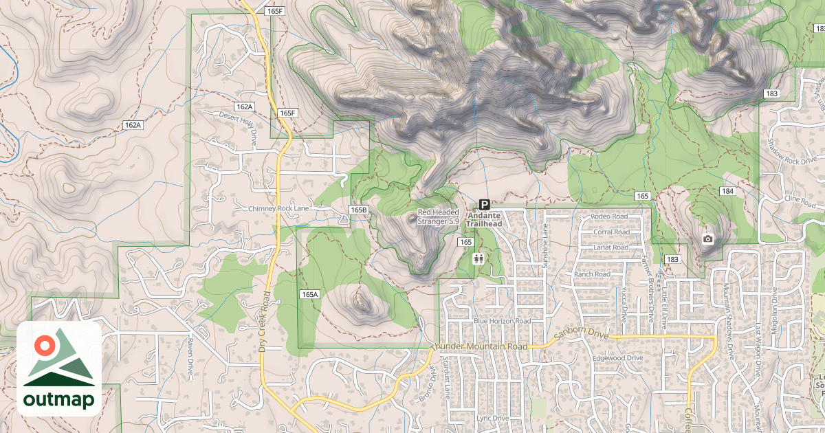 Map of Red Headed Stranger