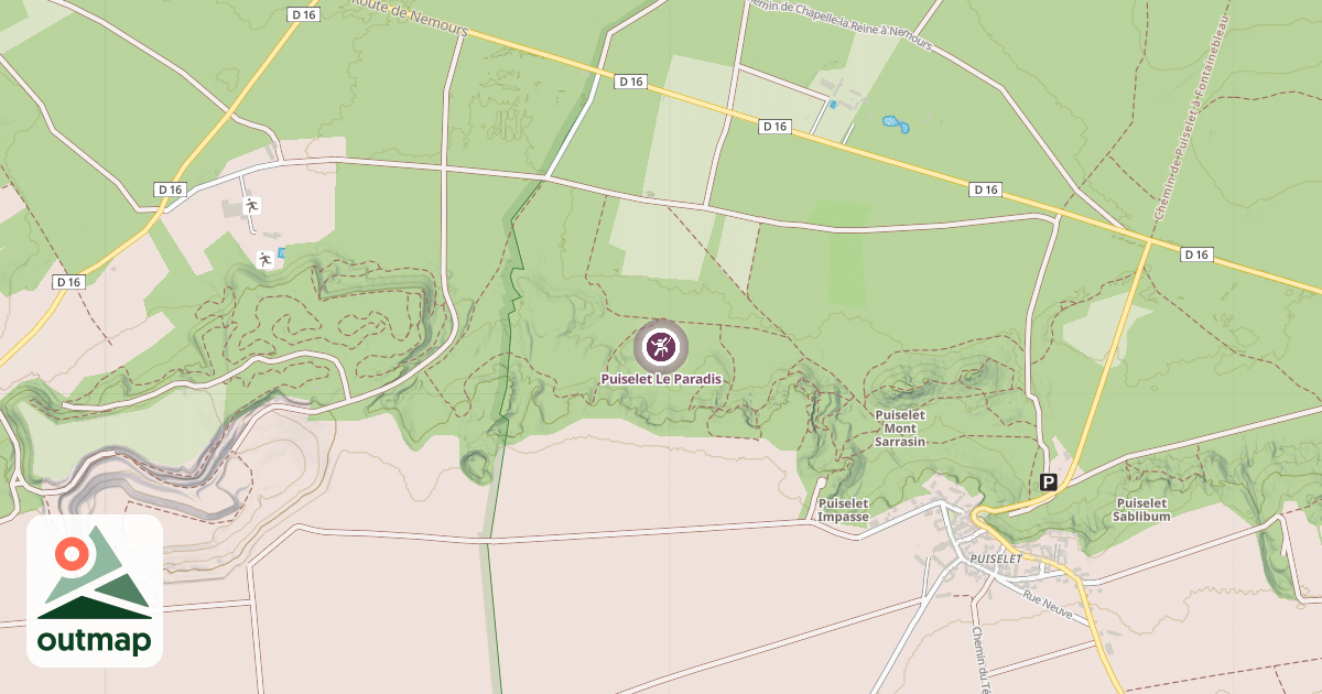 Map of Puiselet Le Paradis