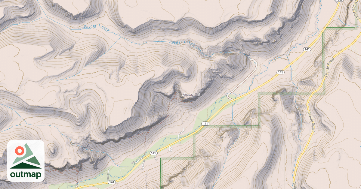 Map of Anasazi