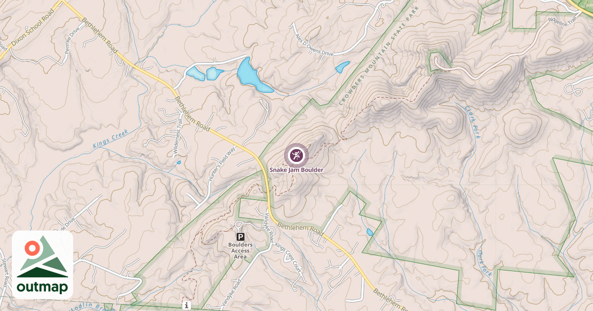 Map of Snake Jam Boulder
