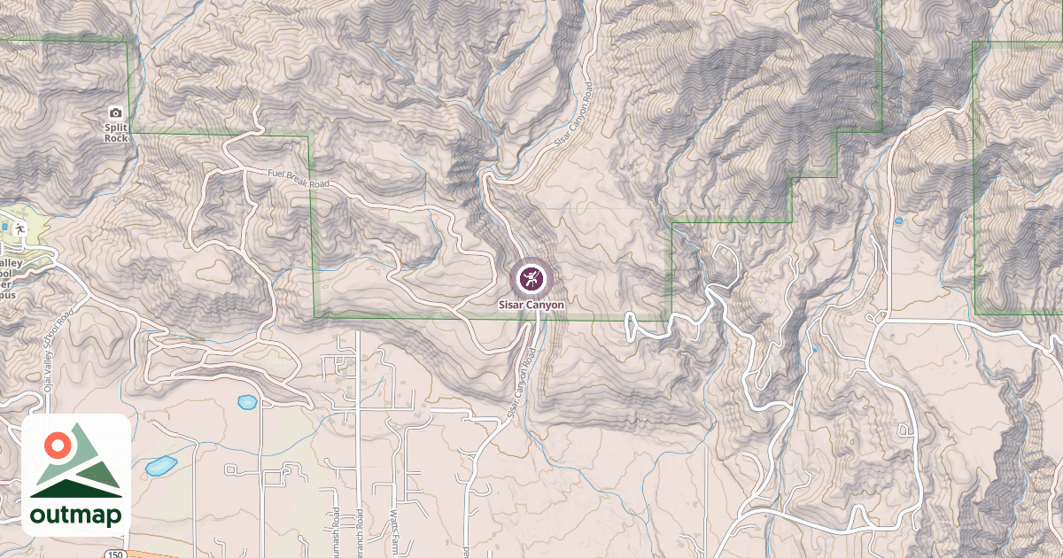 Map of Sisar Canyon