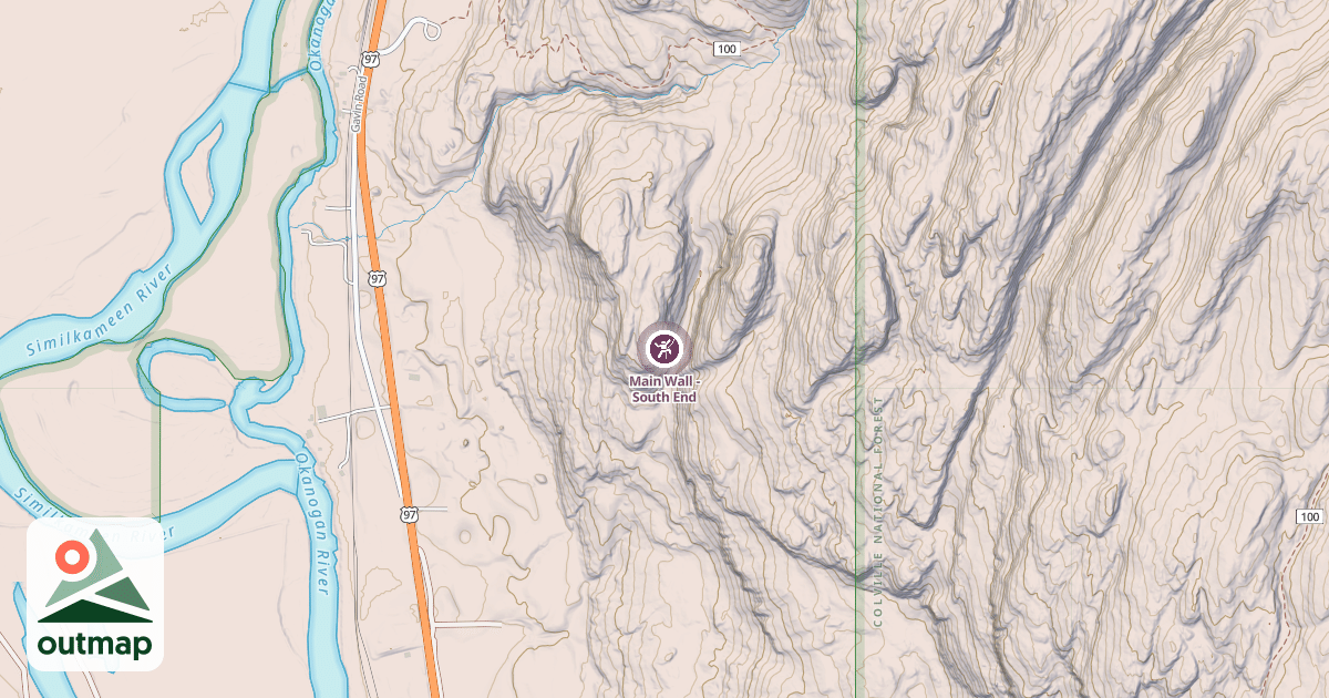 Map of Main Wall - South End