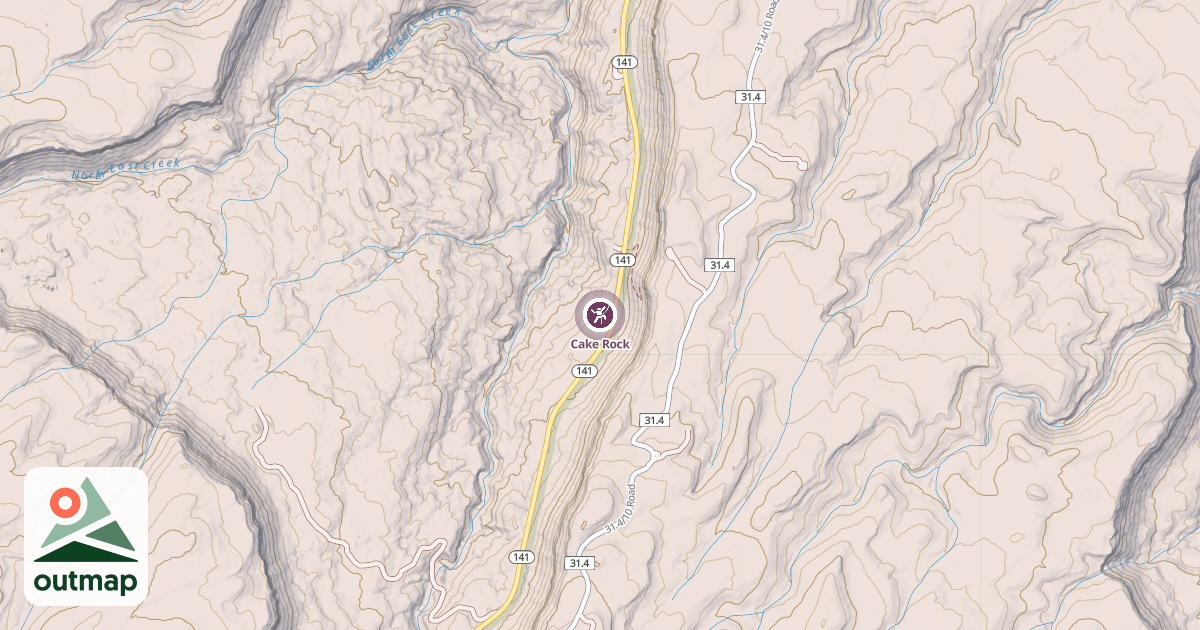Map of Cake Rock