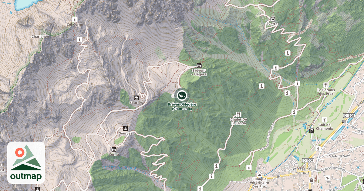 Map of Brévent/Flégère (Chamonix)