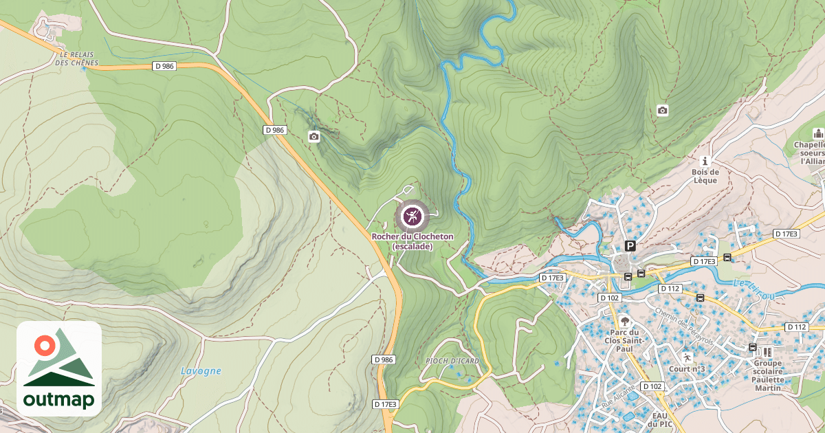 Map of Rocher du Clocheton (escalade)