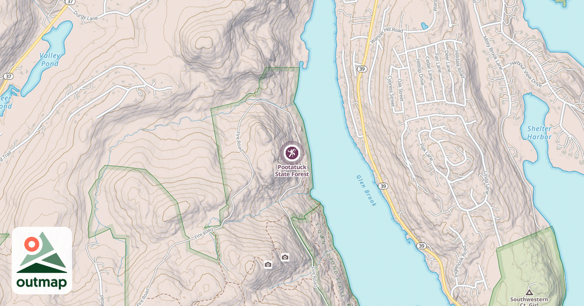 Map of Pootatuck State Forest