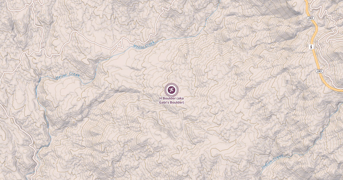 Map preview of H Boulder (aka Gabi's Boulder)