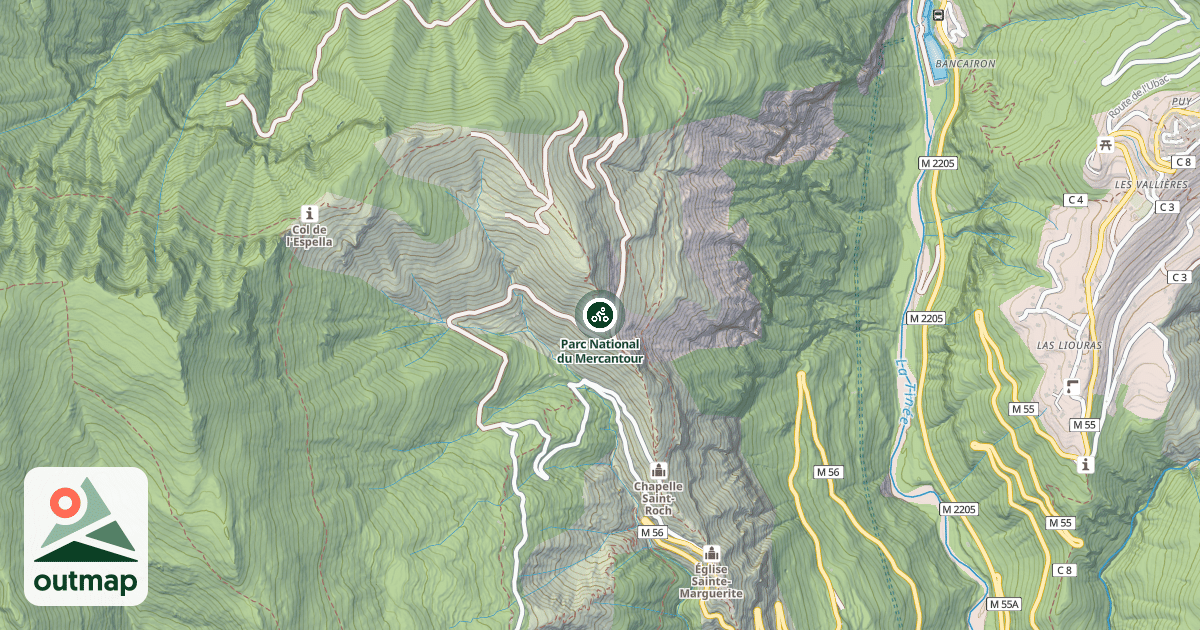 Map of Parc National du Mercantour