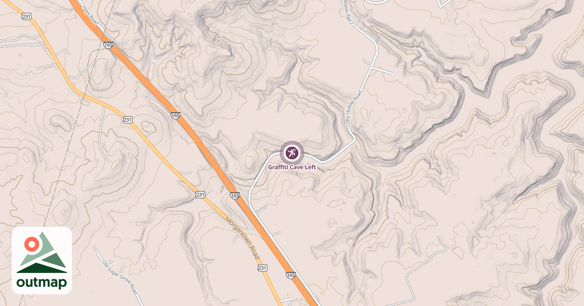 Map of Graffiti Cave Left