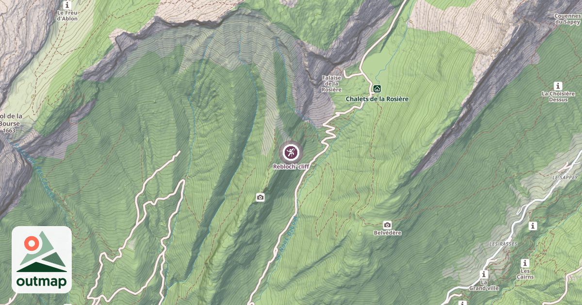 Map of Rebloch' cliff
