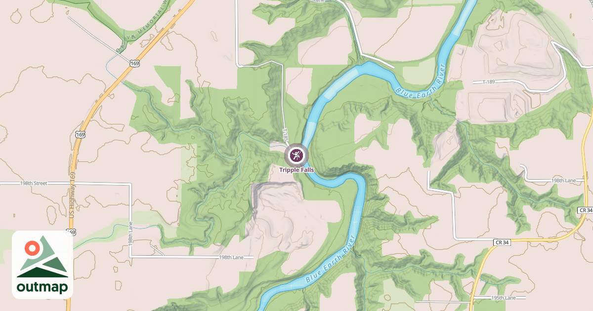 Map of Tripple Falls