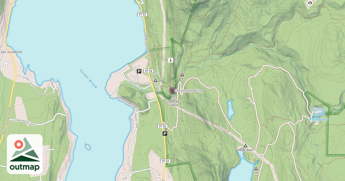Map of Climbing Route Top