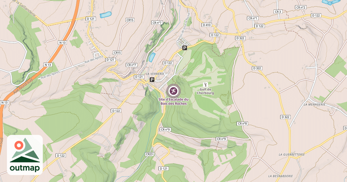 Map of Site d'Escalade du Bois des Roches
