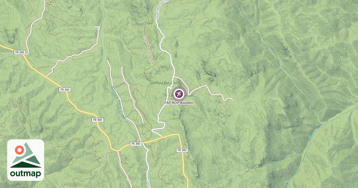 Map of FAP ROP Boulder
