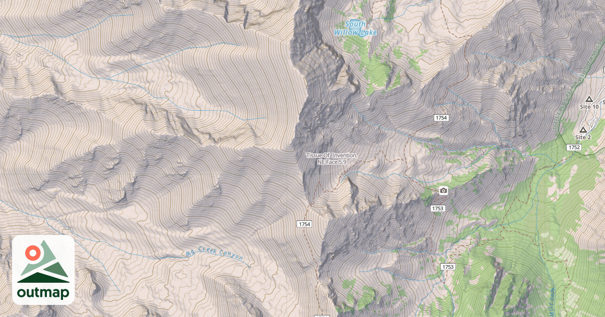 Map of Tissue Of  Invention, NE Face